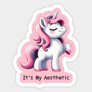 It's My Aesthetic Unicorn Sticker